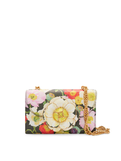 Oscar de la Renta, Bolso TRO con estampado de amapola, Oliva Multi