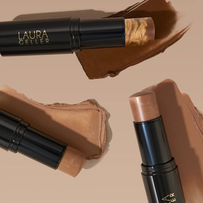 LAURA GELLER NEW YORK Bâton de maquillage bronzeur en marbre italien | Contour marbré au fini crème pour un éclat naturel, Capri Coast