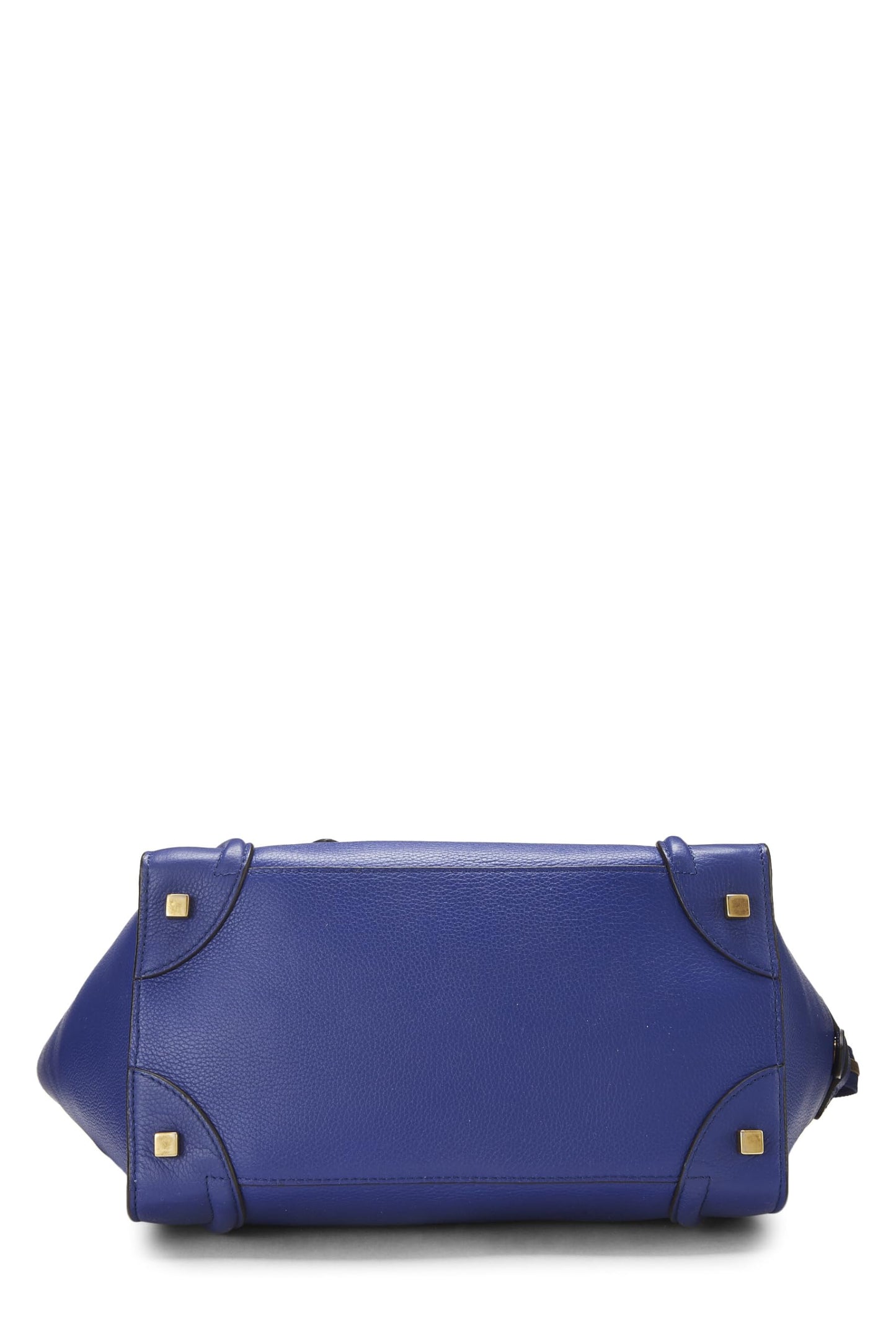 Céline, Pre-Loved Blue Calfskin Leather Luggage Mini, Blue