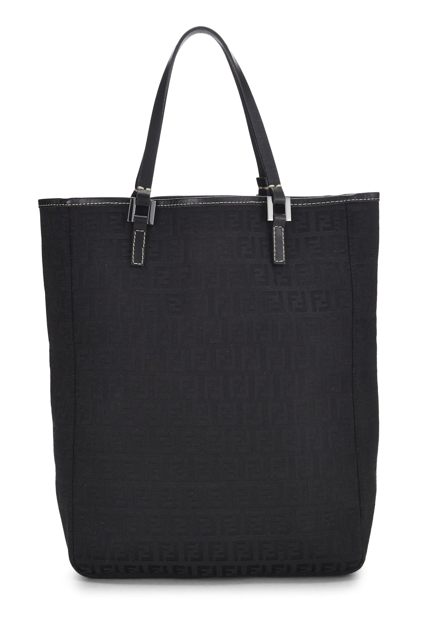 Fendi, Tote de lona de calabacín negro Pre-Loved, Negro