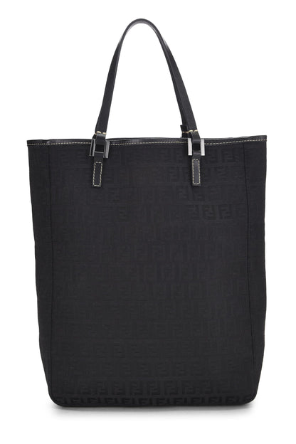 Fendi, Pre-Loved Black Zucchino Canvas Tote, Black