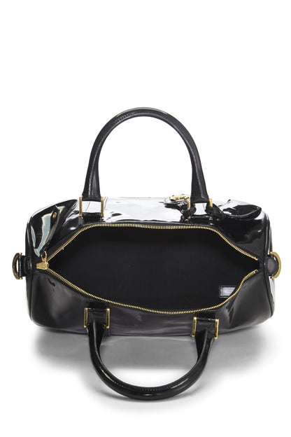 Chanel, Pre-Loved Black Patent Leather Boston, Black