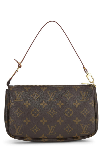 Louis Vuitton, Accesorios tipo pochette de lona con monograma pre-Loved, Marrón