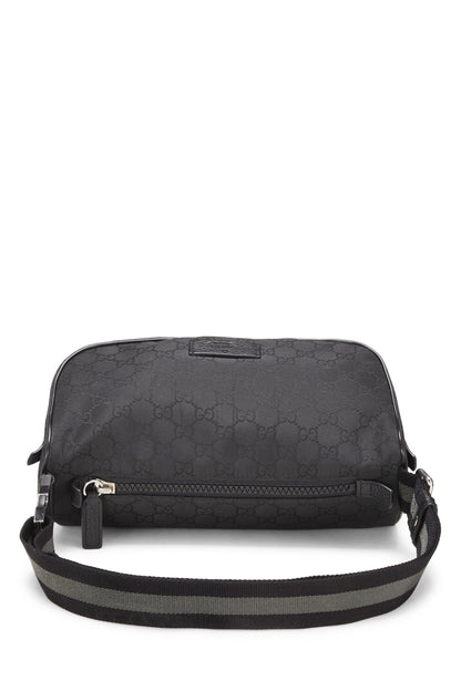 Gucci, Pre-Loved Black Original GG Nylon Zip Waist Pouch, Black