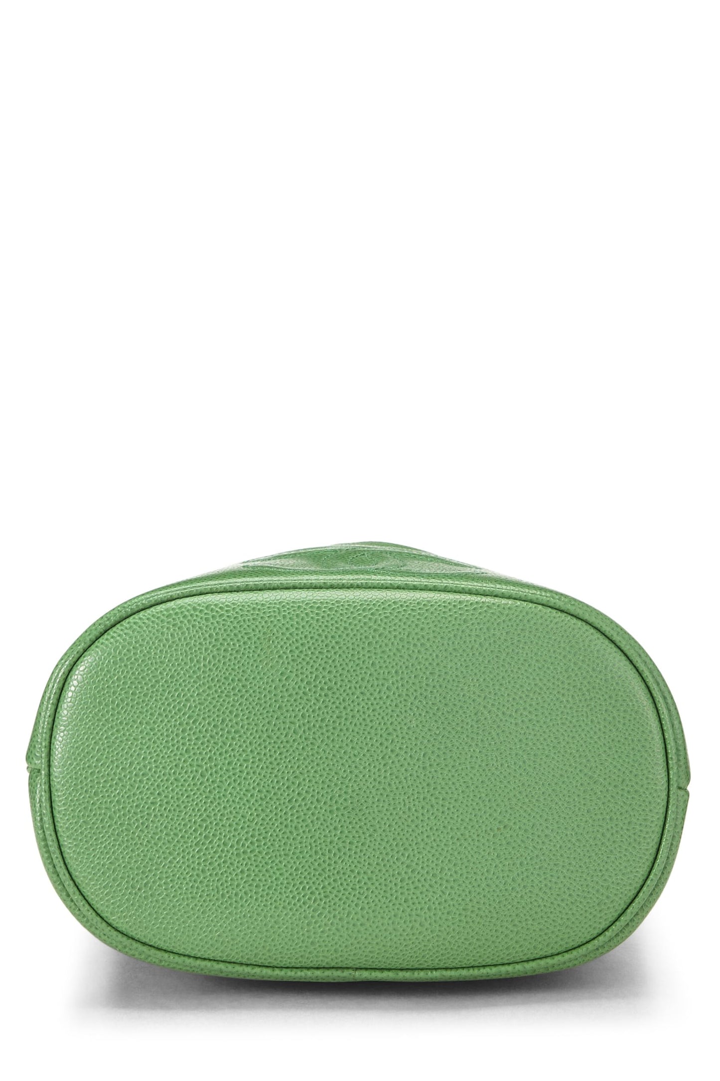 Chanel, Pre-Loved Green Caviar 3 'CC' Bucket Bag, Green