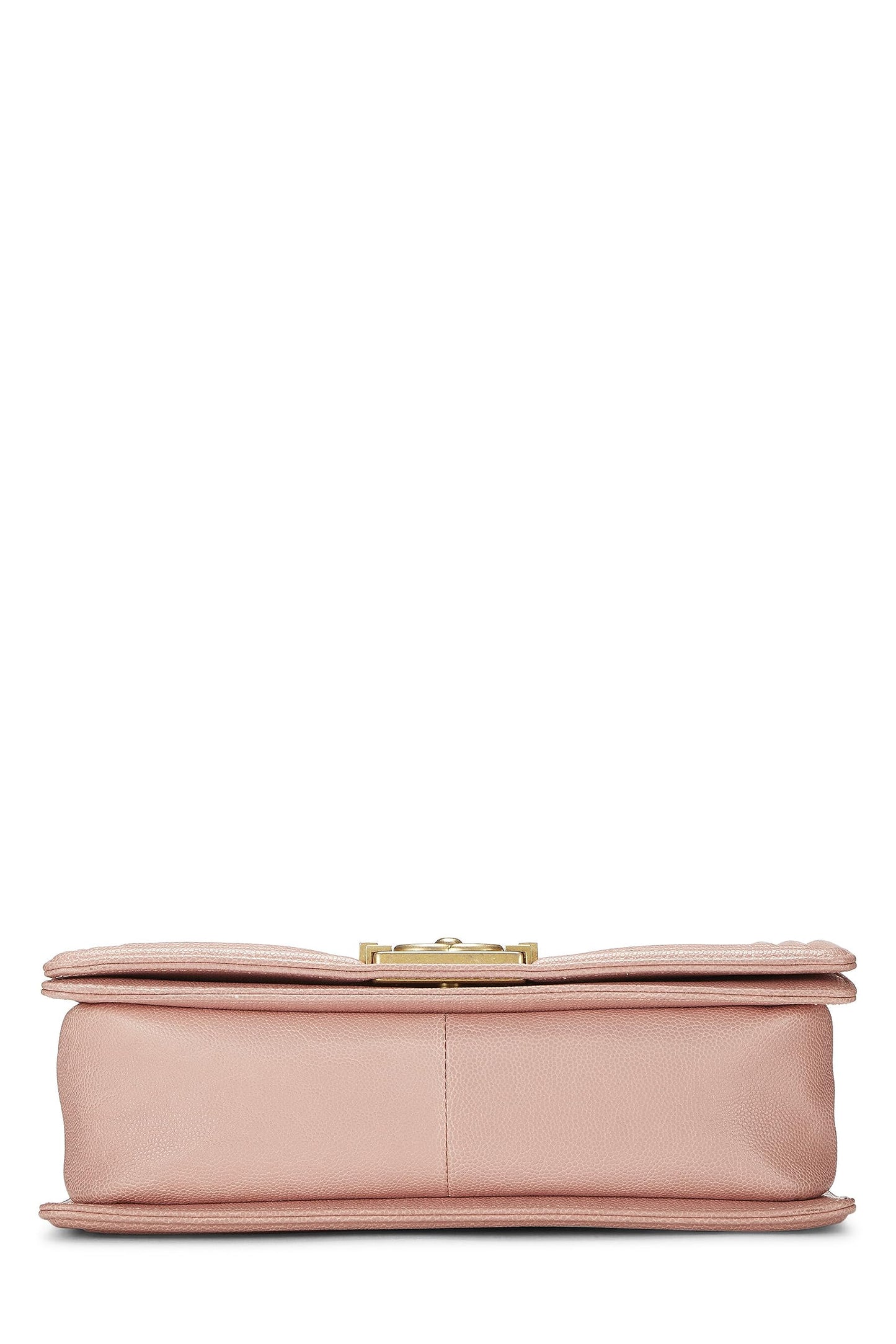 Chanel, sac Boy Caviar matelassé rose d'occasion de taille moyenne, rose