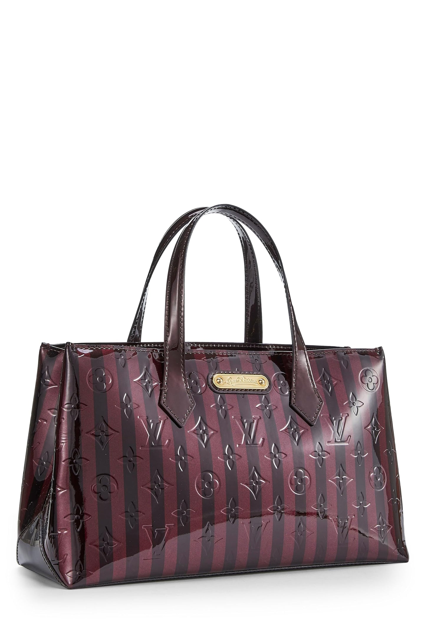 Louis Vuitton, Vernis Rayures Monogram Violet d'occasion Wilshire PM, Violet