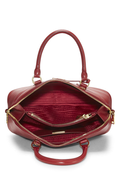 Prada, Pre-Loved Red Saffiano Promenade Small, Red