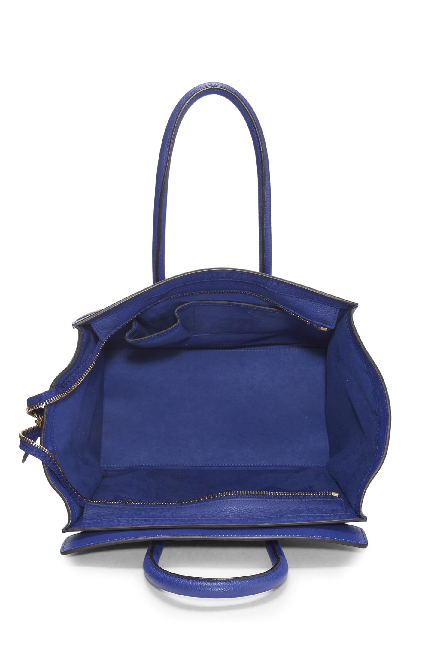 Céline, Mini maleta de piel de becerro azul Pre-Loved, Azul