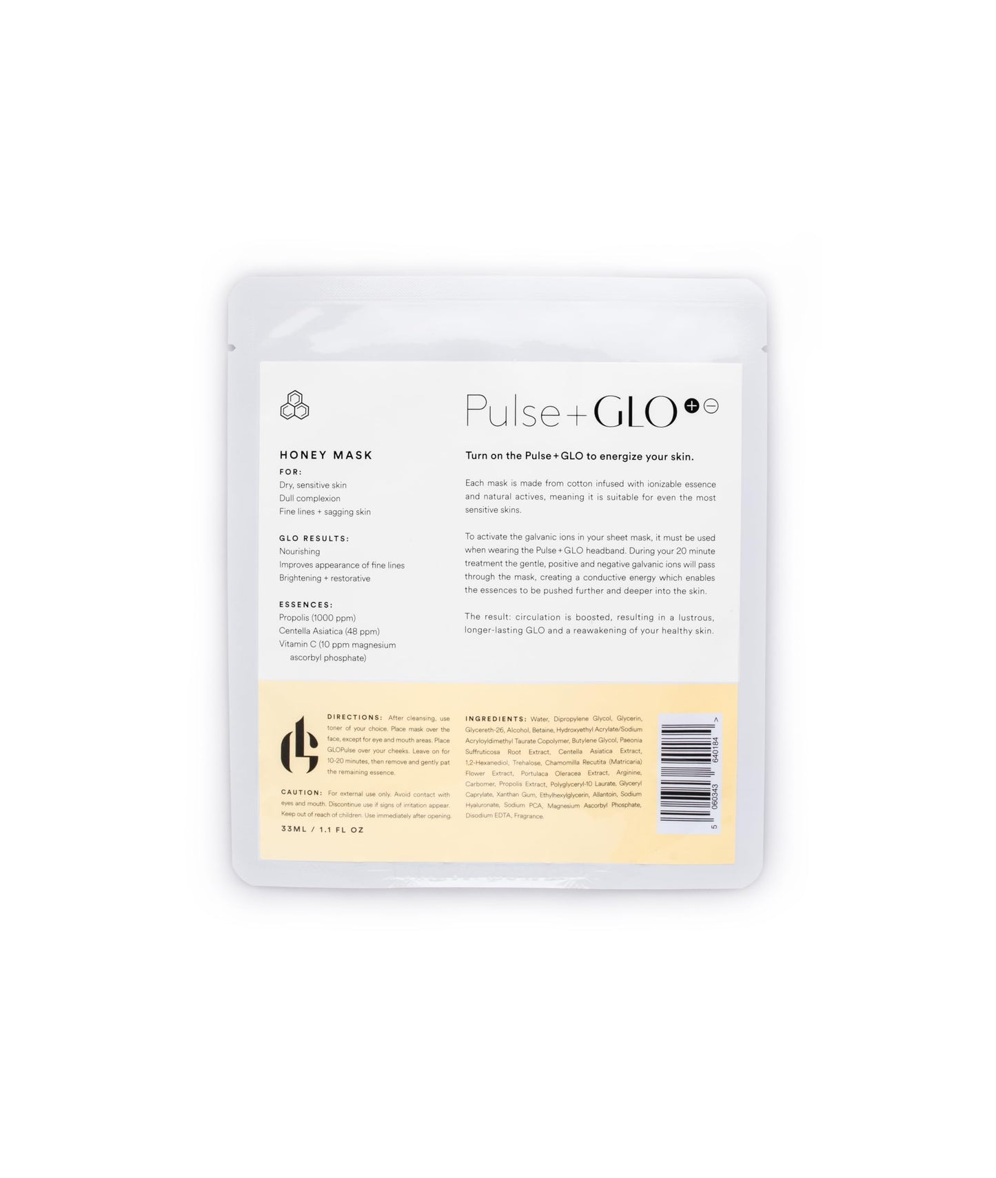 GEORGIA LOUISE Pulse + GLO Sheet Masks, Honey