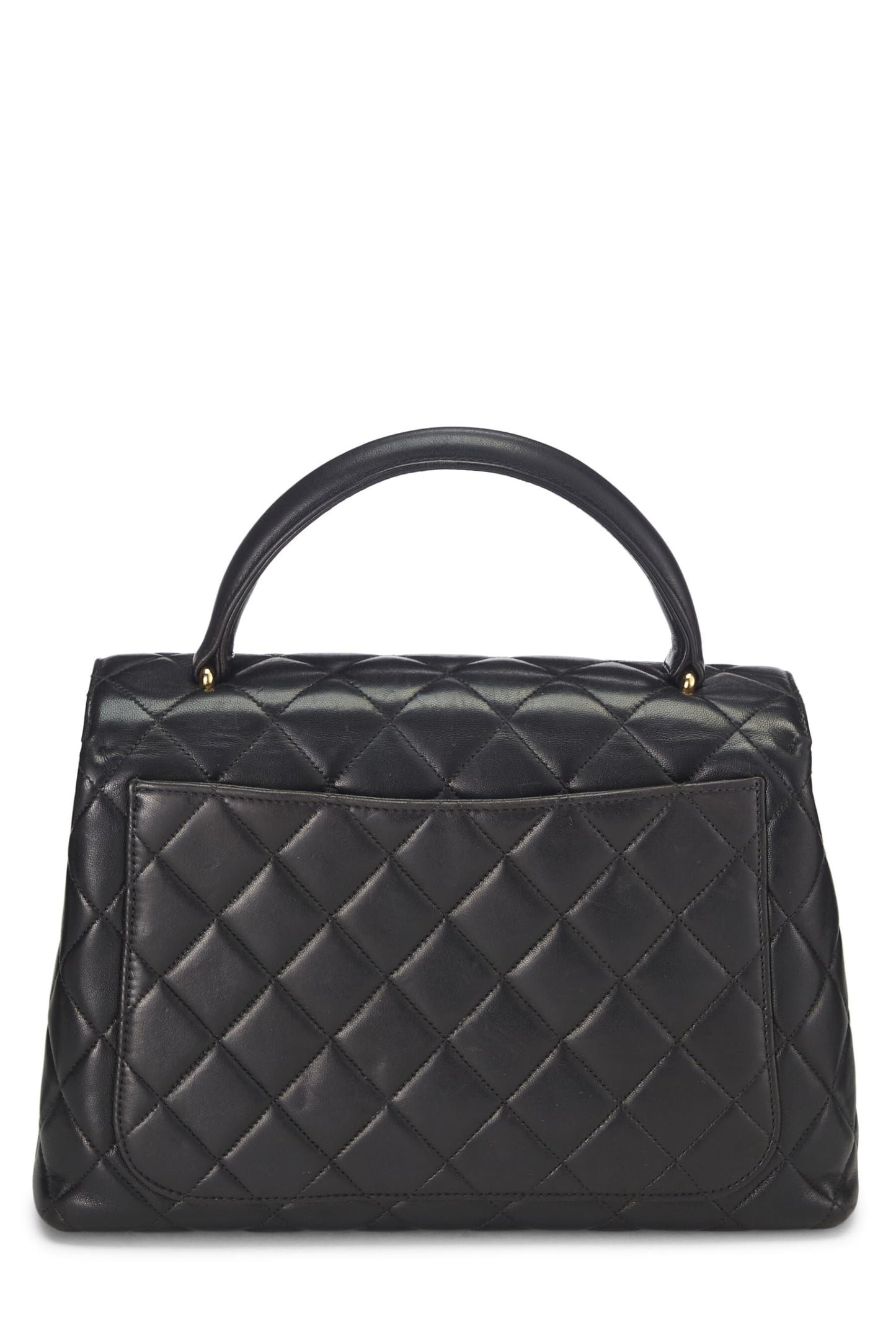 Chanel, Pre-Loved Black Quilted Lambskin Kelly, Black