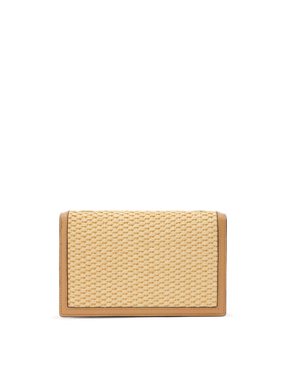 Oscar de la Renta, Raffia Woven TRO Bag, Beige