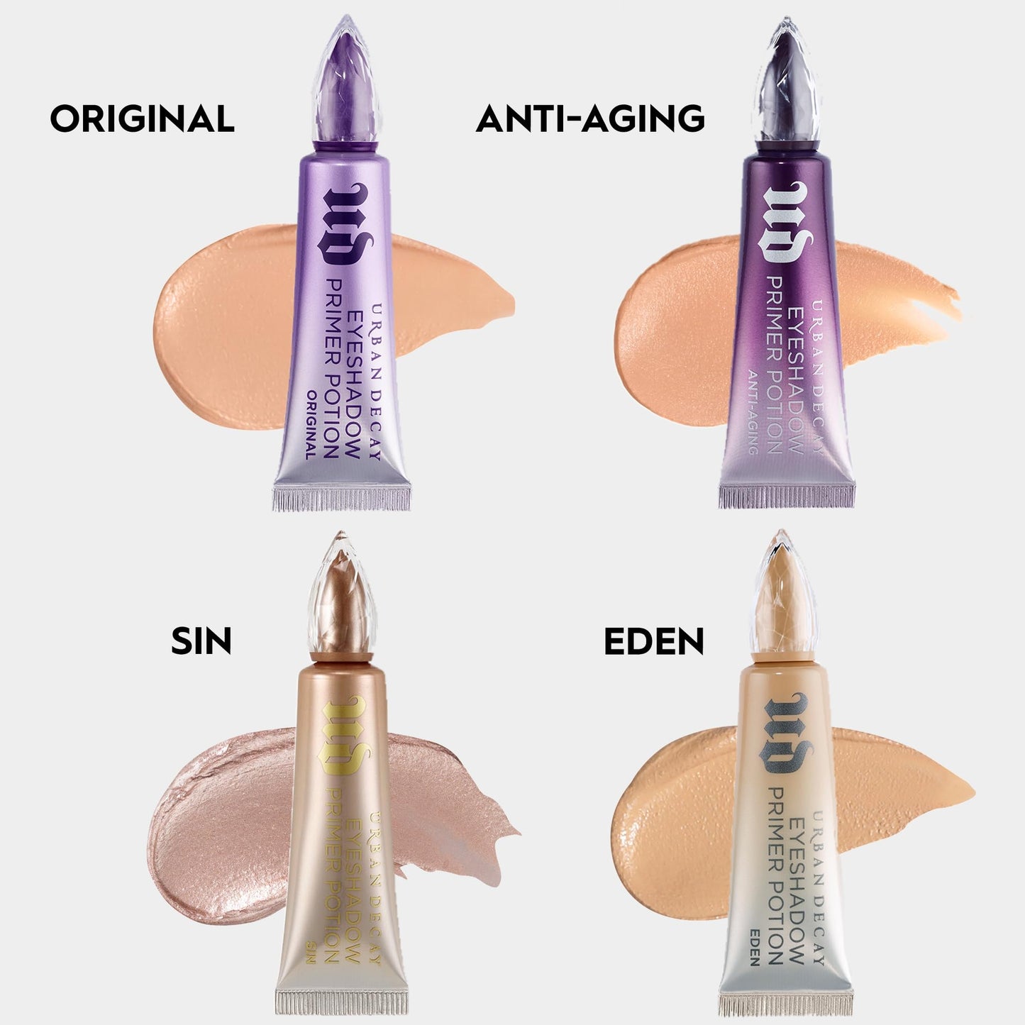 Urban Decay Anti-Aging Eyeshadow Primer Potion (Travel Size), Nude Eye Primer, Improves Look of Fine Lines & Texture, Smooths & Preps Eyelid Base for Vibrant Color, Crease-free Eye Makeup - 0.16 fl oz