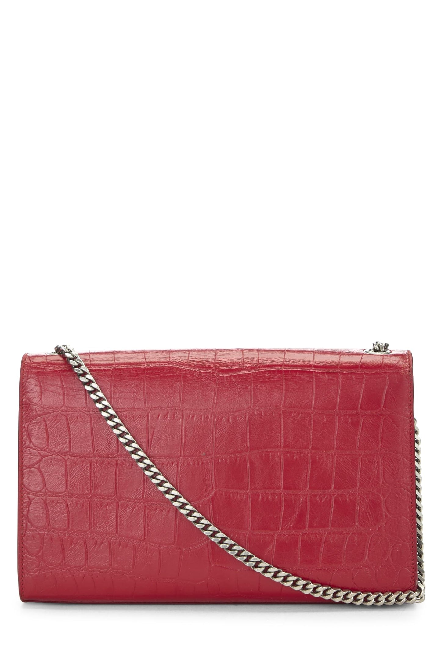 Yves Saint Laurent, Pre-Loved Red Embossed Kate Tassel Medium, Red