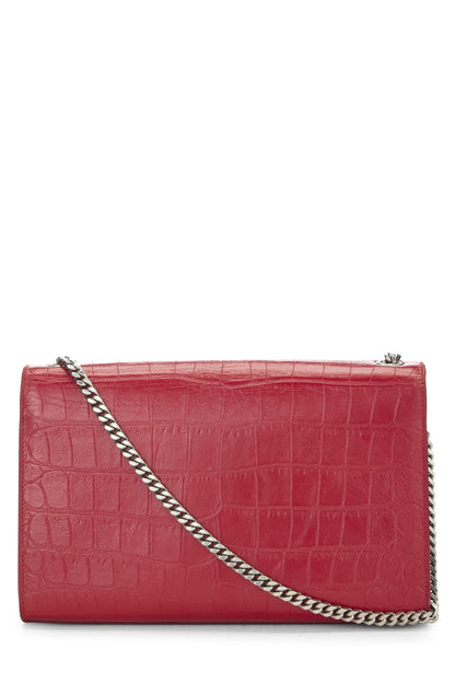 Yves Saint Laurent, Borla Kate mediana en relieve roja Pre-Loved, Rojo