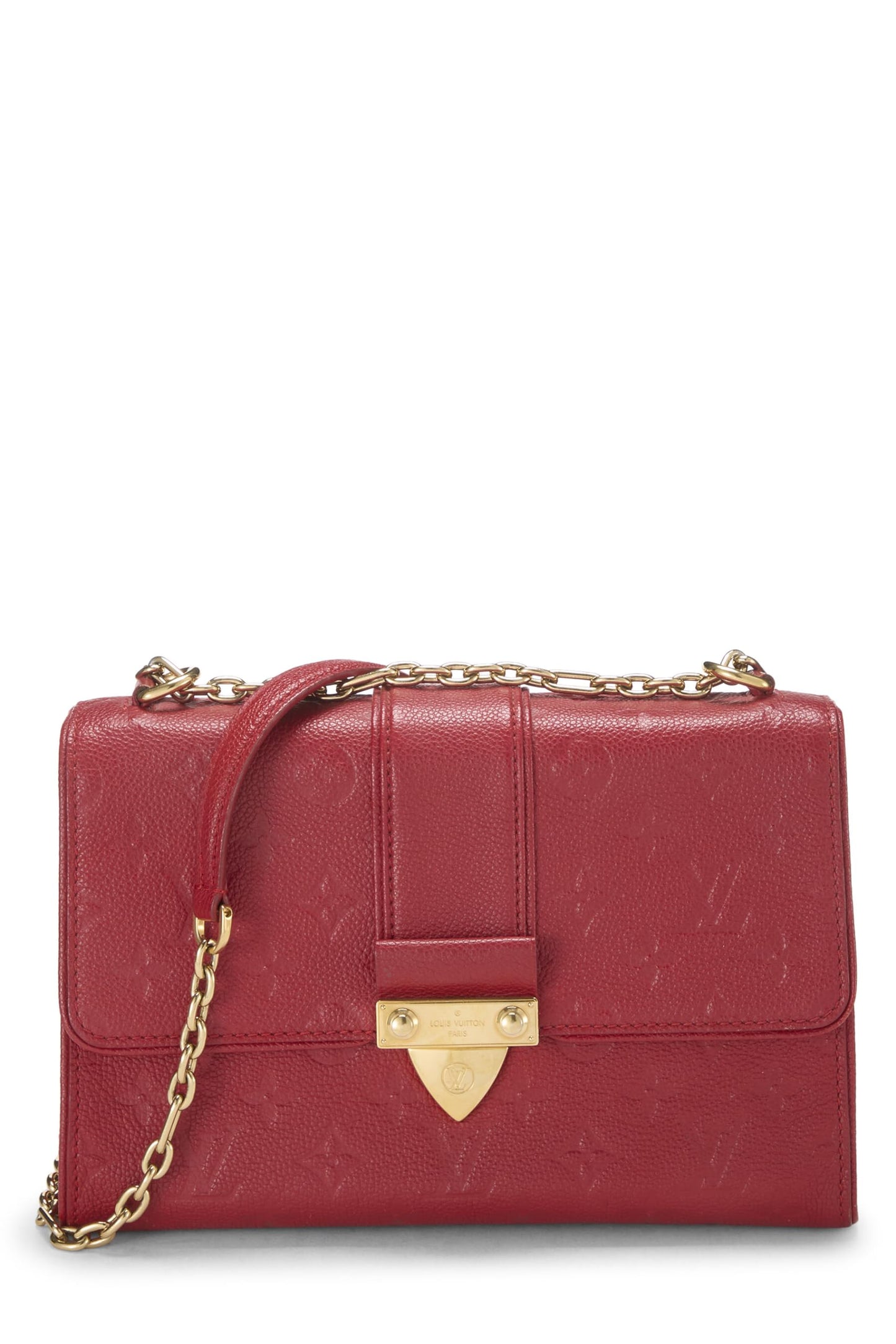 Louis Vuitton, Pre-Loved Cherry Monogram Empreinte Saint Sulpice PM, Red