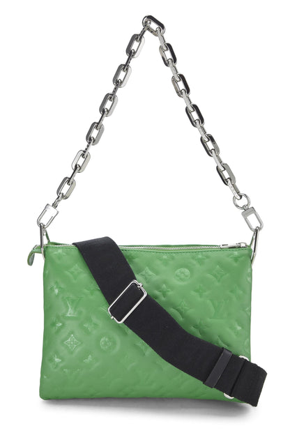 Louis Vuitton, Pre-Loved Coussin PM con monograma verde en relieve, Verde