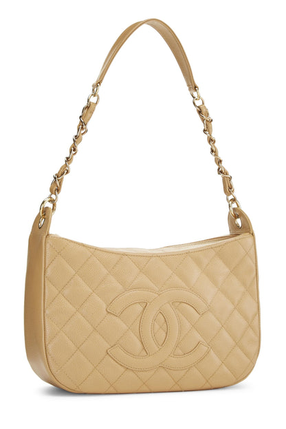 Chanel, Pre-Loved Beige Caviar Timeless 'CC' Shoulder Bag, Beige