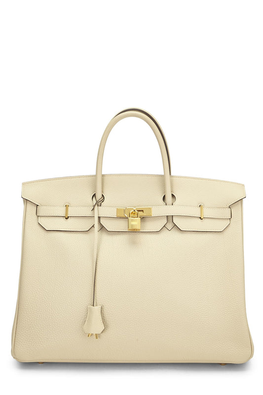 Hermès, Birkin Togo 40 Crème d'occasion, Parchemin