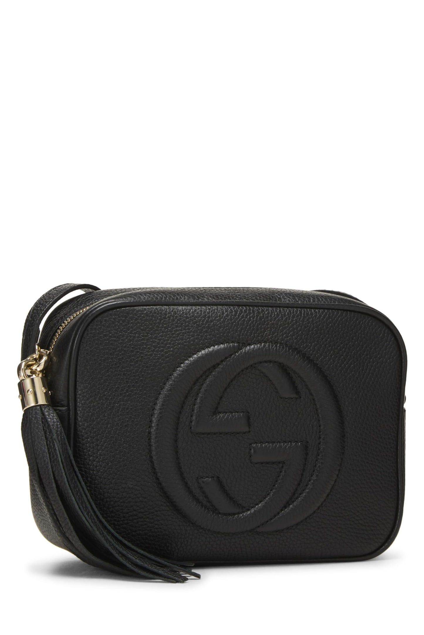 Gucci, sac disco Soho en cuir noir d'occasion, noir