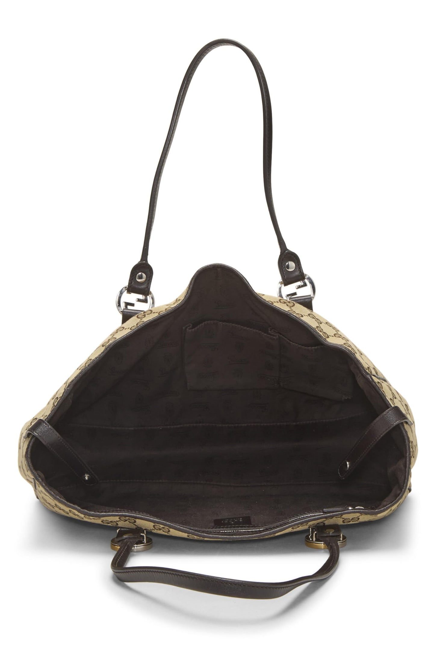 Gucci, sac fourre-tout Twins en toile GG noir d'occasion, marron