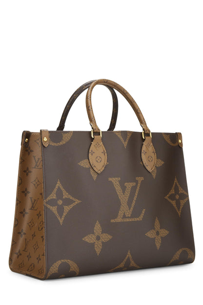 Louis Vuitton, Monograma invertido gigante On The Go MM Pre-Loved, Marrón