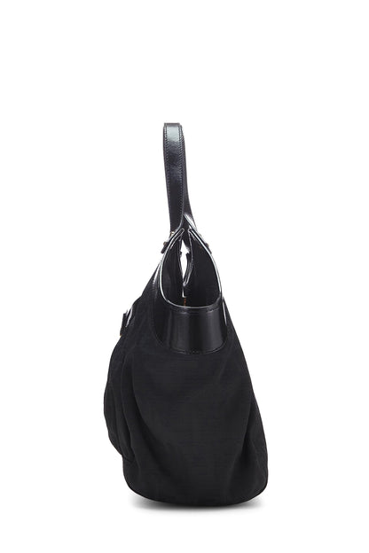 Fendi, sac fourre-tout Zucca Chef noir d'occasion, petit modèle, noir