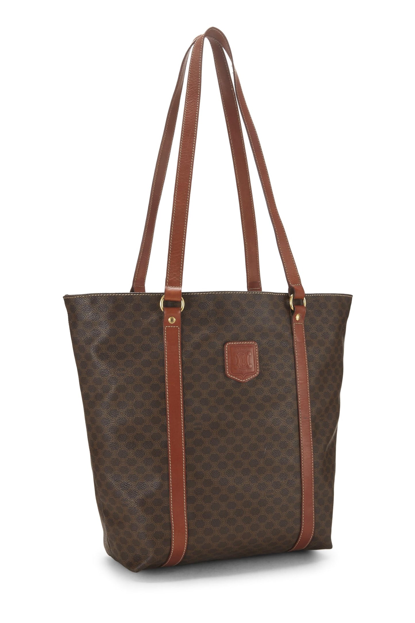 Céline, Pre-Loved Brown Macadam Tote, Brown