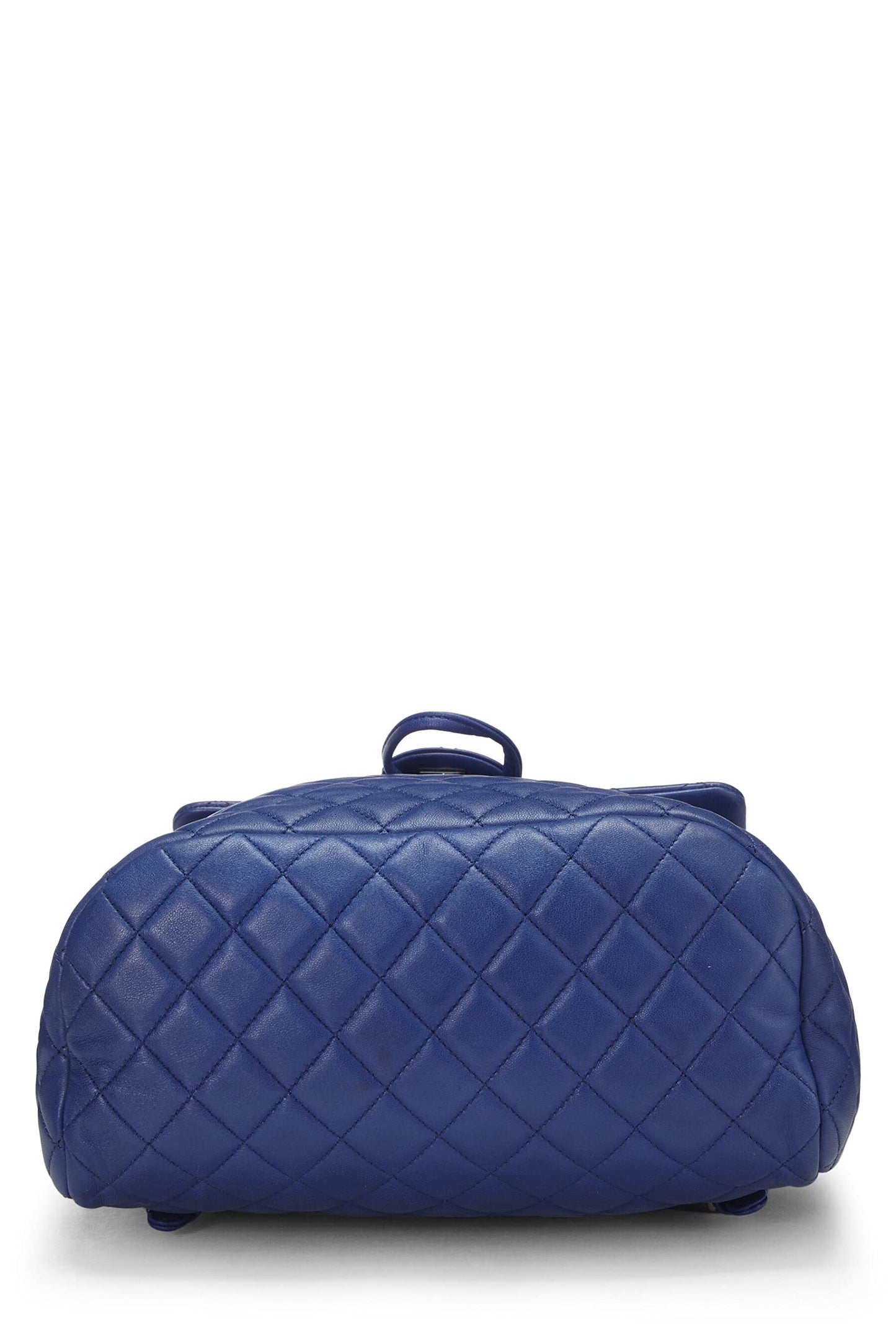 Chanel, sac à dos Urban Spirit en cuir d'agneau matelassé bleu d'occasion, petit, bleu marine