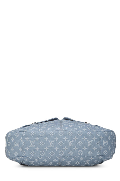 Louis Vuitton, Pre-Loved Blue Monogram Denim Daily GM, Blue