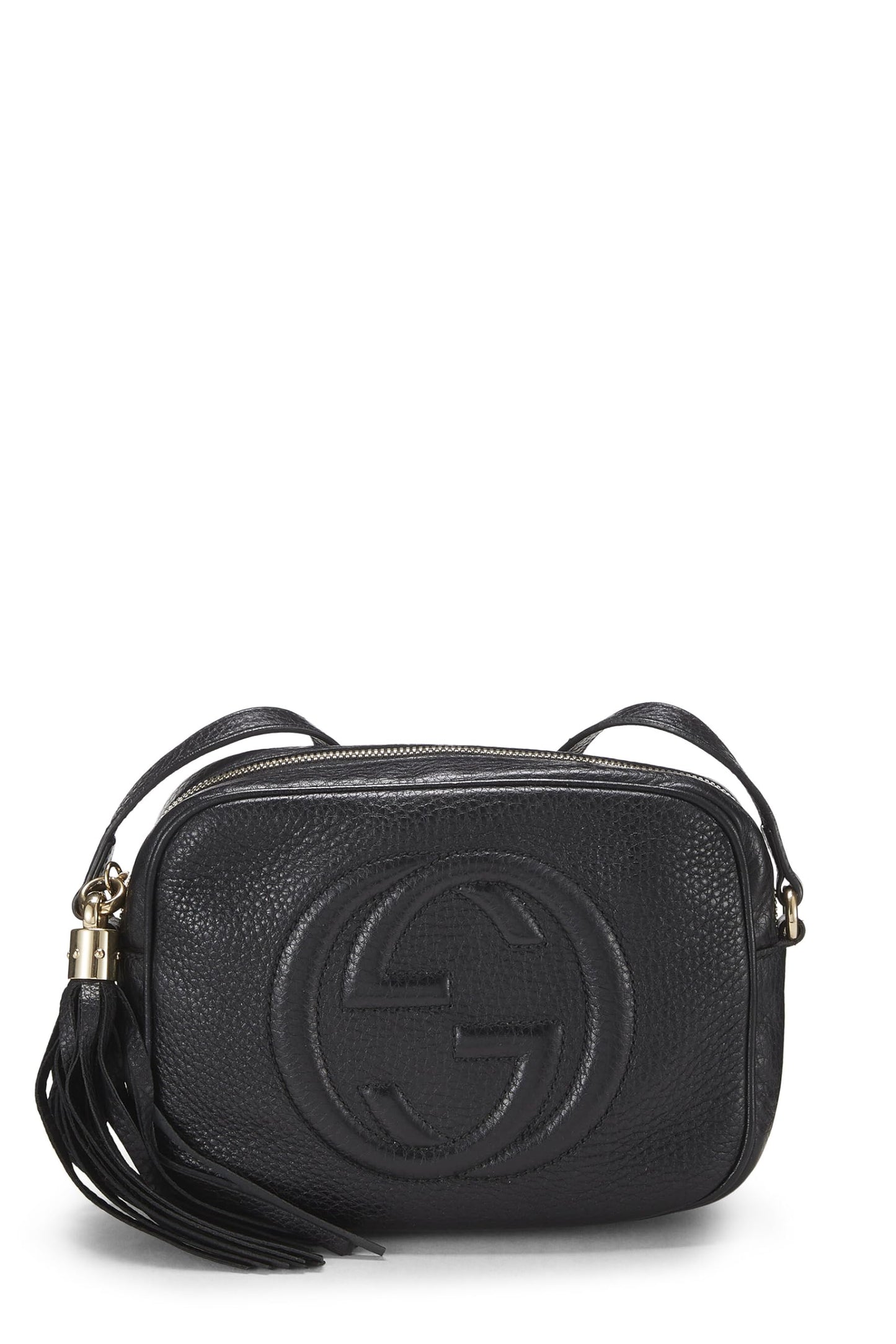 Gucci, Bolso Soho Disco de cuero negro Pre-Loved, Negro