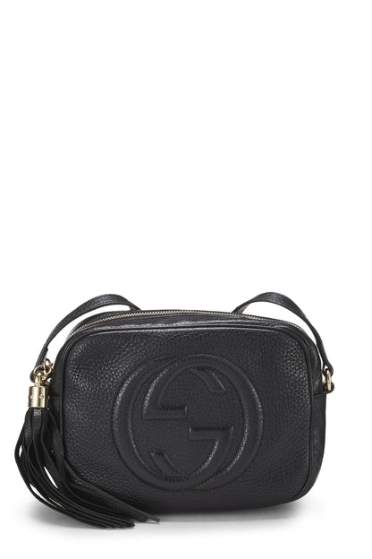 Gucci, Pre-Loved Black Leather Soho Disco Bag, Black