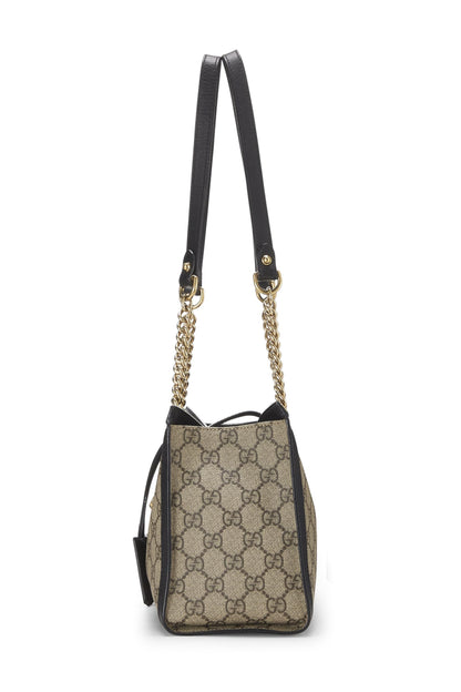 Gucci, petit sac fourre-tout GG Supreme Padlock d'occasion, noir