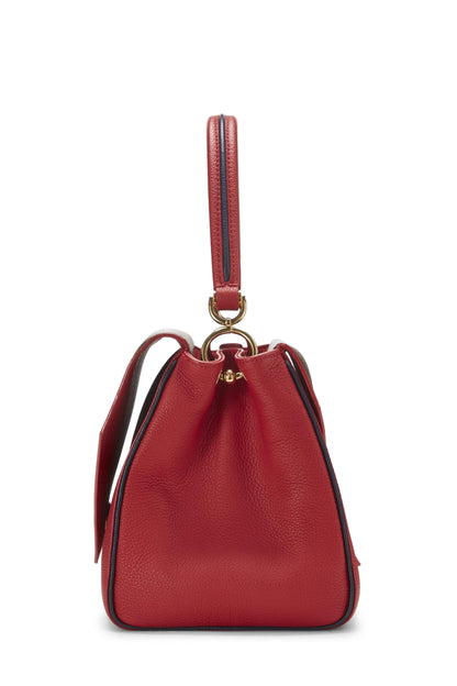 Louis Vuitton, Bolso con doble V de cuero con monograma rojo Pre-Loved, Rojo