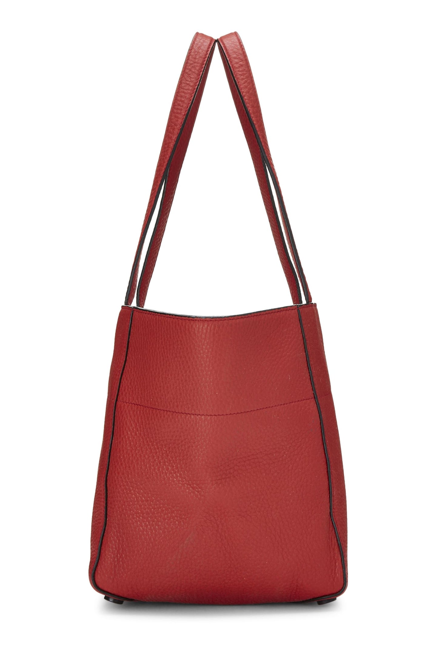 Prada, Pre-Loved Red Vitello Daino Tote Small, Red