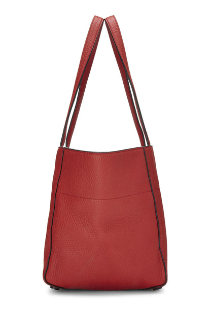 Prada, Bolso tote pequeño Vitello Daino rojo Pre-Loved, Rojo