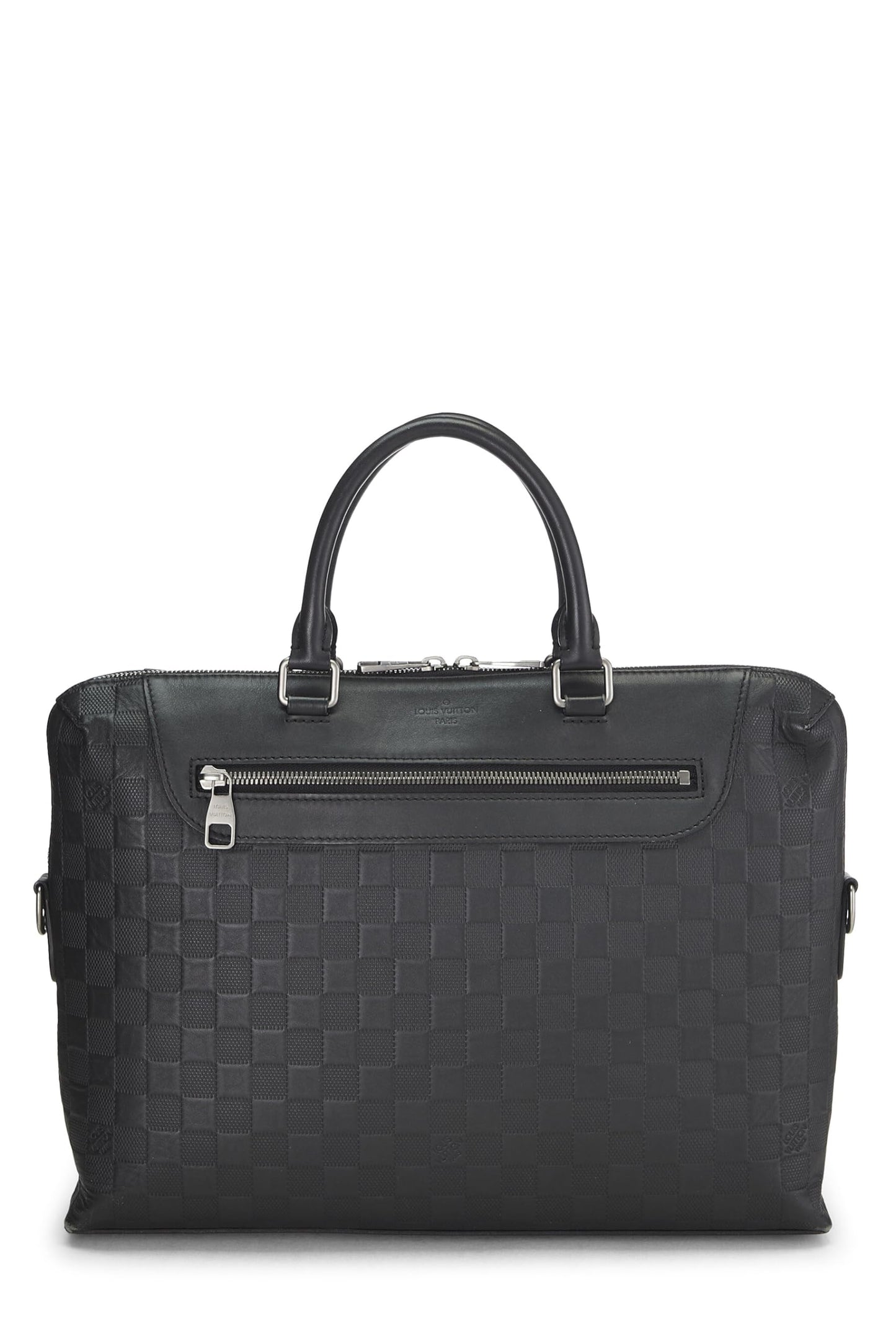 Louis Vuitton, Pre-Loved Black Damier Infini Porte Documents Jour, Negro