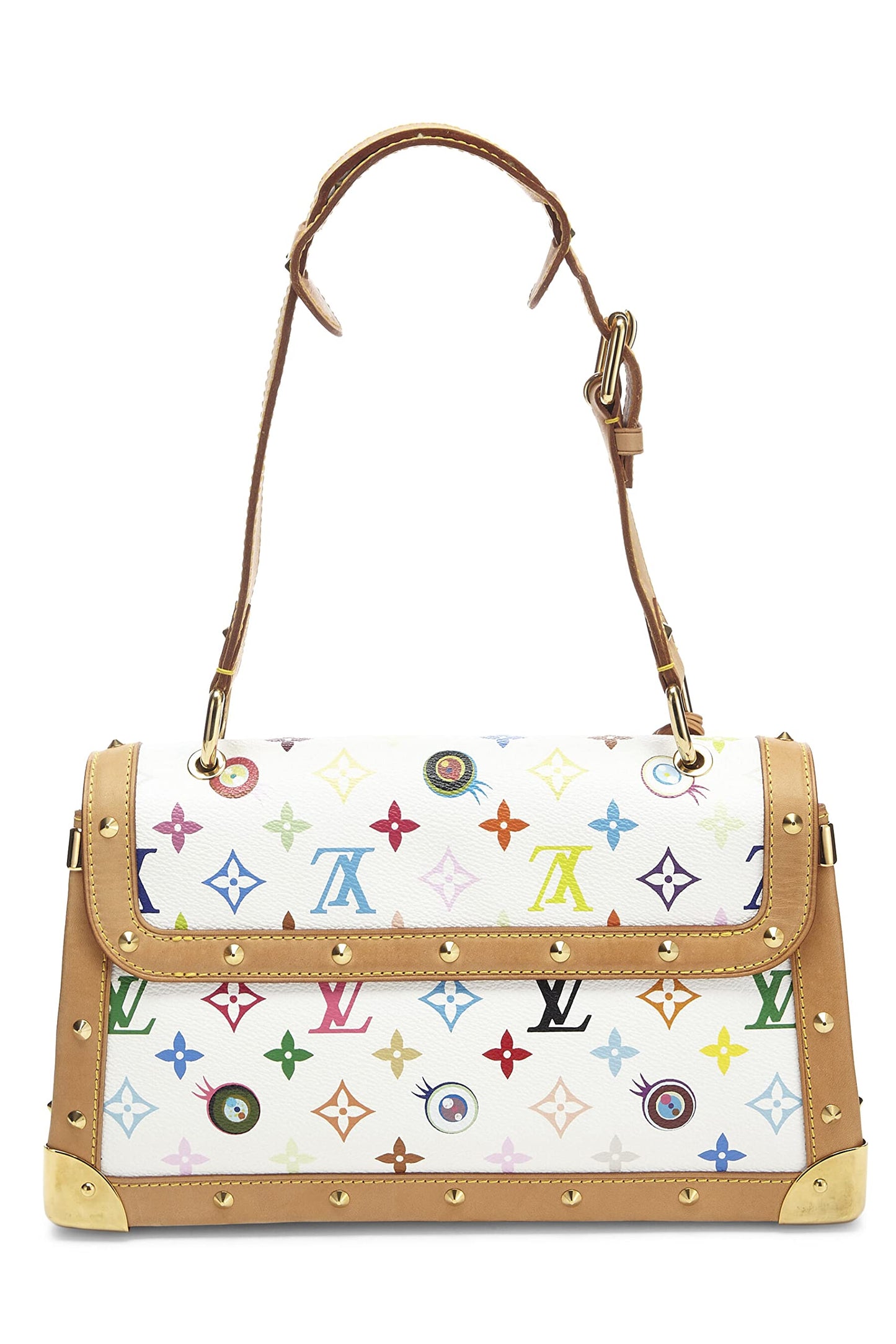 Louis Vuitton, bolso pre-amado Takashi Murakami x Louis Vuitton Eye Love de lona con monograma Eye Need You, blanco