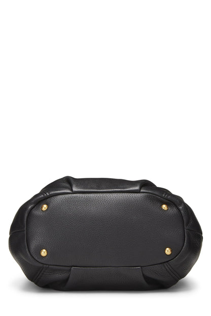 Prada, Pre-Loved Black Vitello Daino Sacca 2 Manici, Black