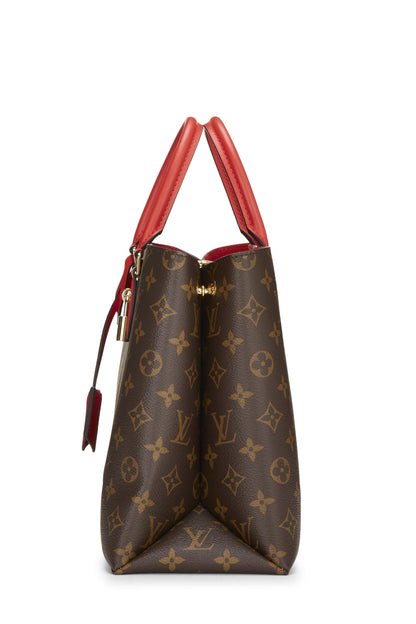 Louis Vuitton, sac fourre-tout à fleurs Monogram rouge d'occasion, rouge