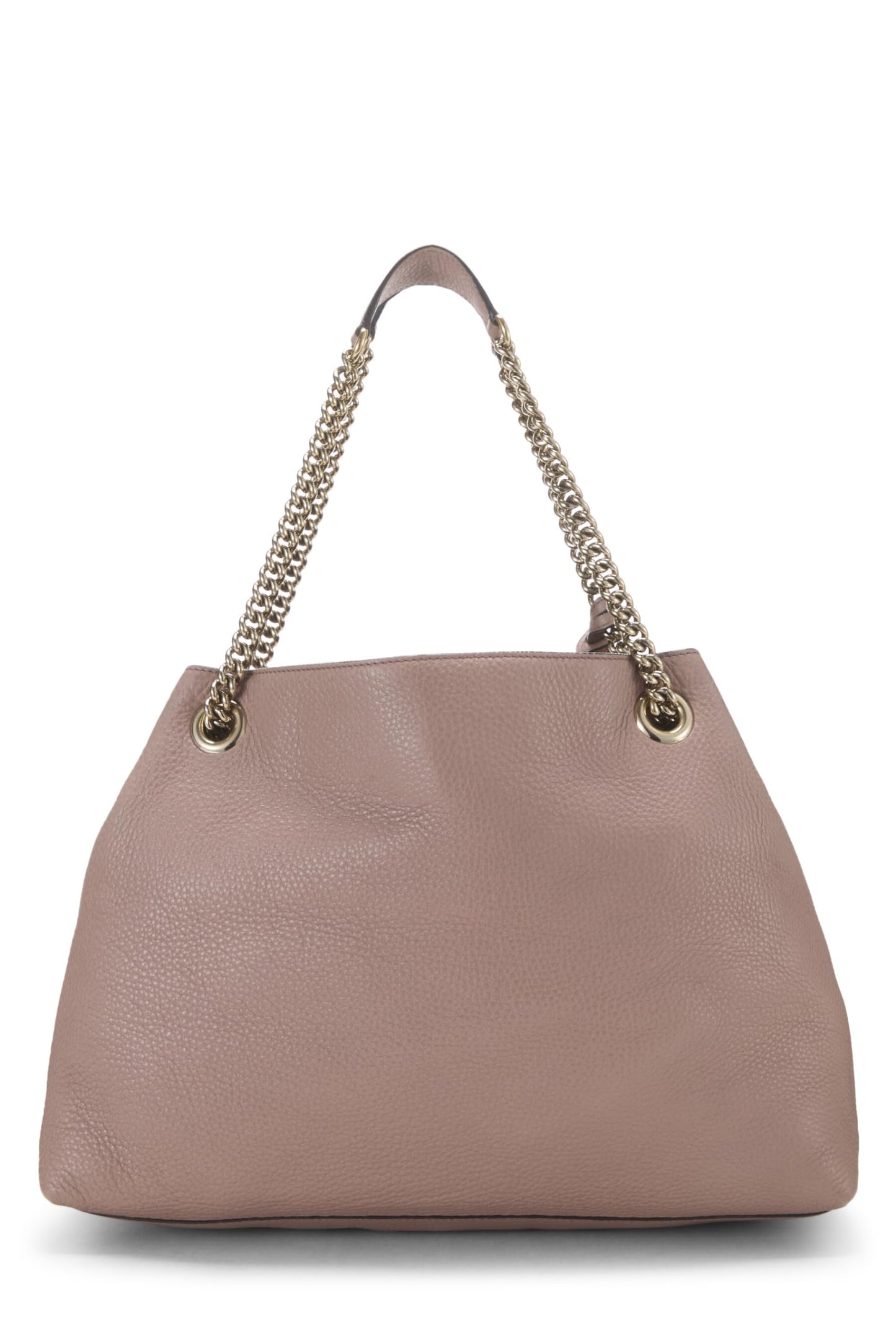 Gucci, sac fourre-tout Soho en cuir rose d'occasion avec chaîne, rose