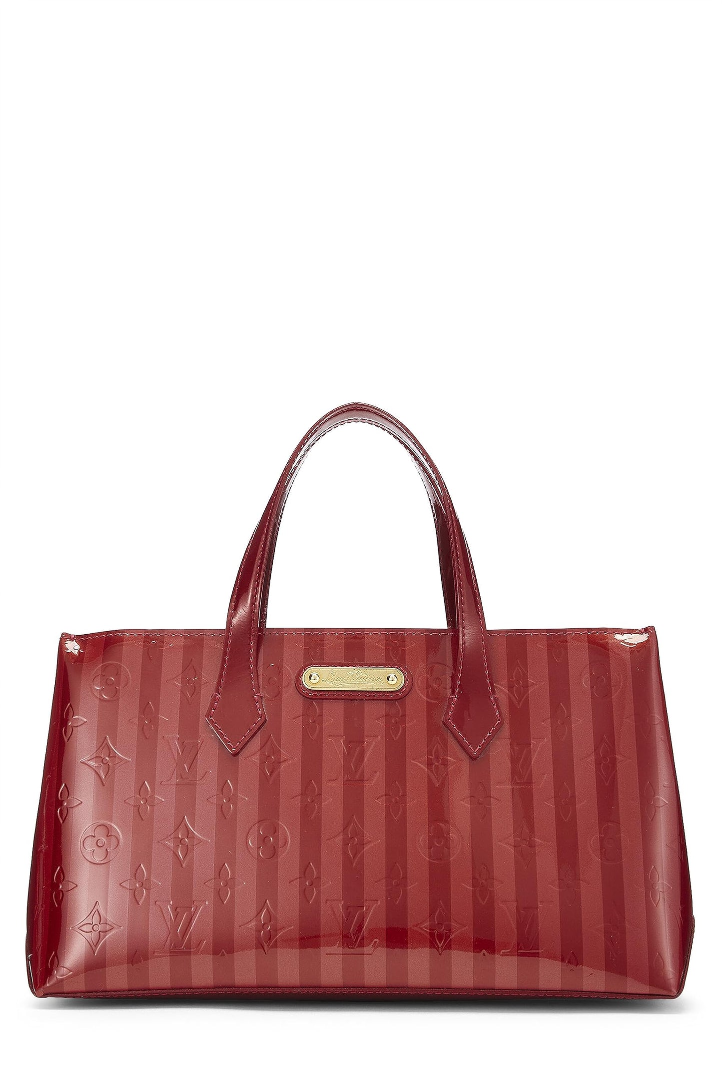 Louis Vuitton, Vernis Rayures Monogram Rouge d'occasion Wilshire PM, Rouge