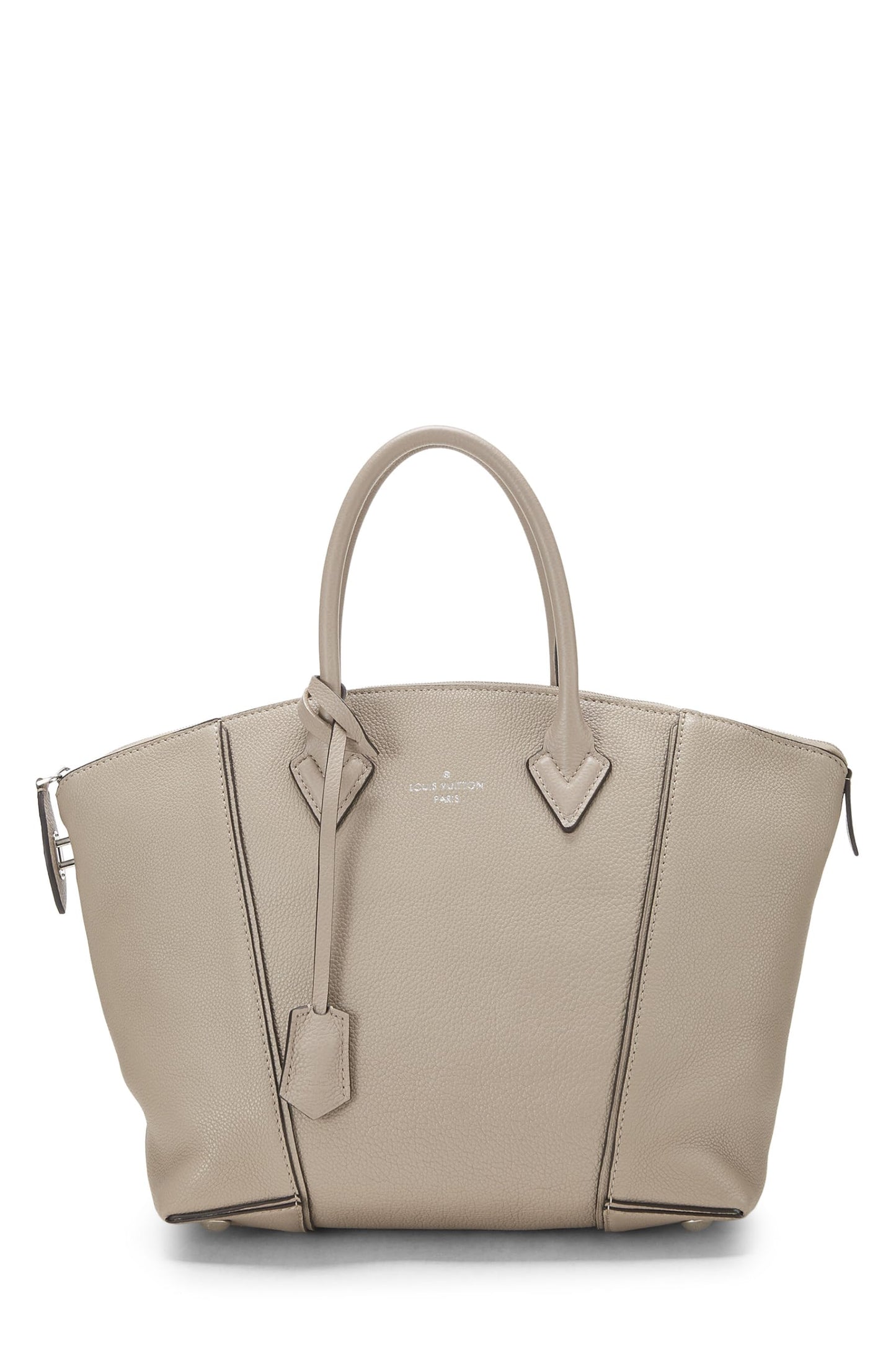 Louis Vuitton, Lockit MM de cuero suave Taurillon gris pre-amado, Gris