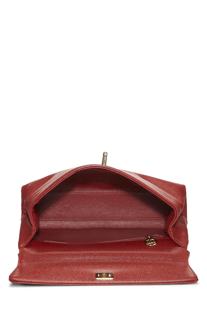 Chanel, Pre-Loved Red Caviar Handbag Small, Red