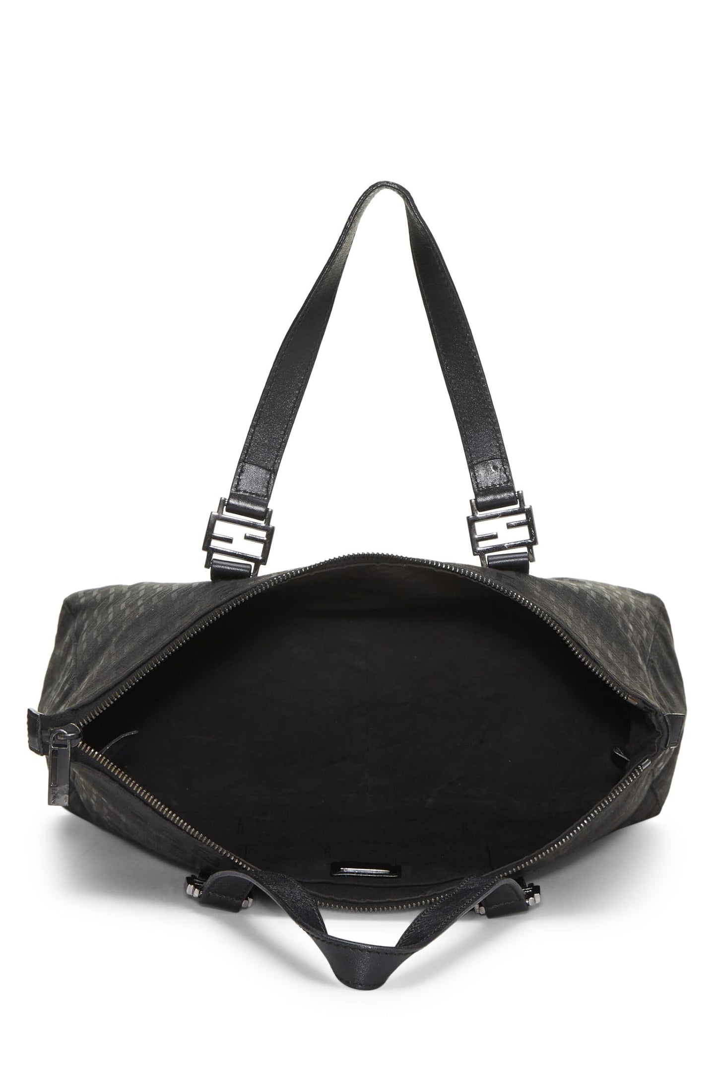 Fendi, Pre-Loved Black Zucchino Canvas Tote, Black