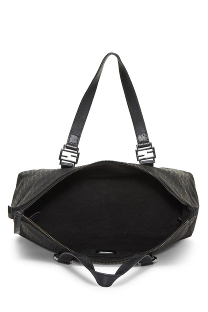 Fendi, Pre-Loved Black Zucchino Canvas Tote, Black