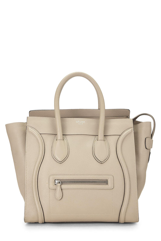 Céline, Maleta pequeña Pre-Loved de piel de becerro color beige, Beige