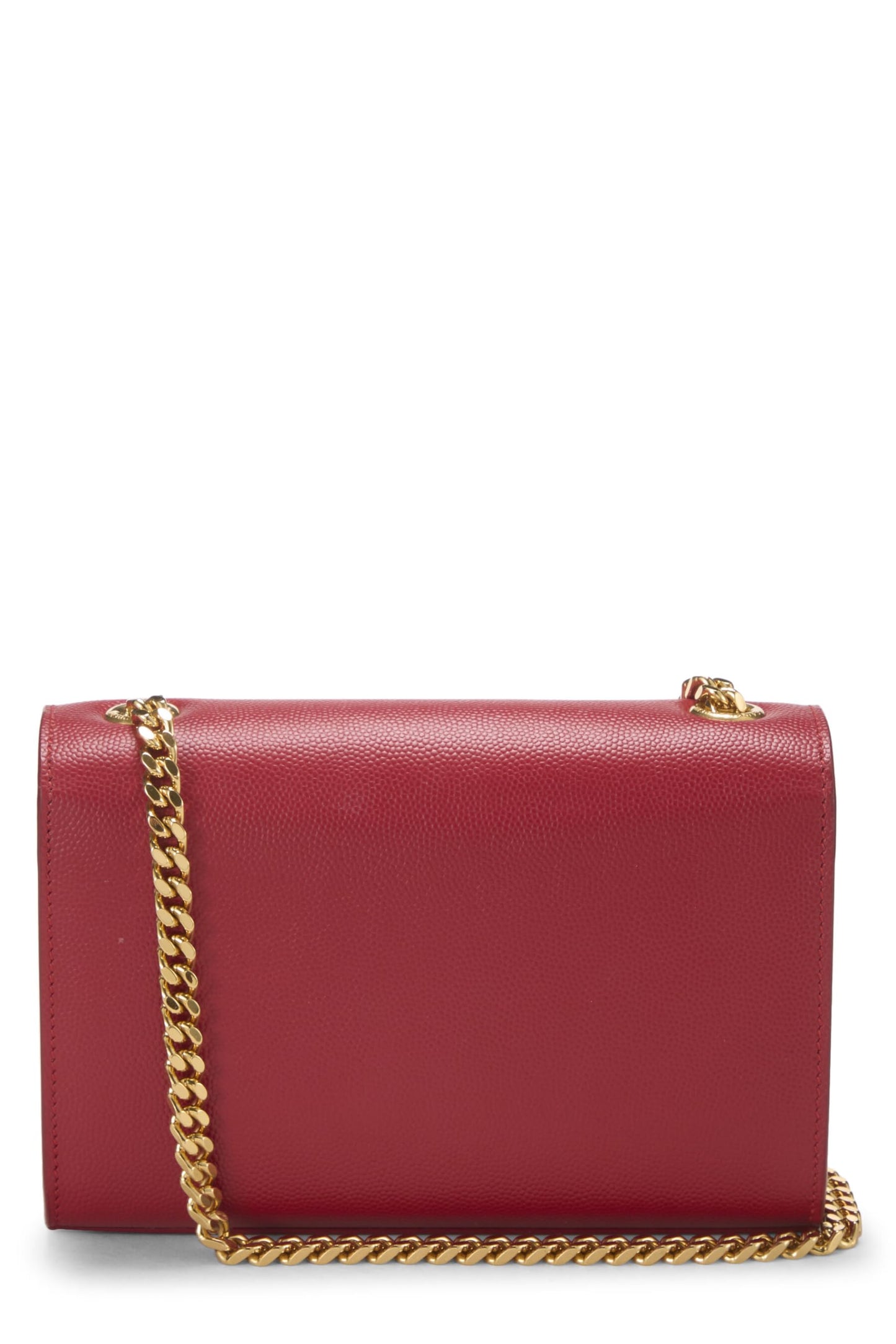 Yves Saint Laurent, Bolso mini Kate de cuero rojo con cadena Pre-Loved, Rojo