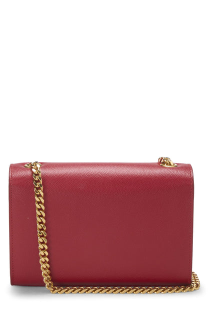 Yves Saint Laurent, Pre-Loved Red Leather Kate Chain Bag Mini, Red