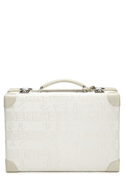 Chanel, Porte-documents Ginza en satin blanc d'occasion LTD, blanc